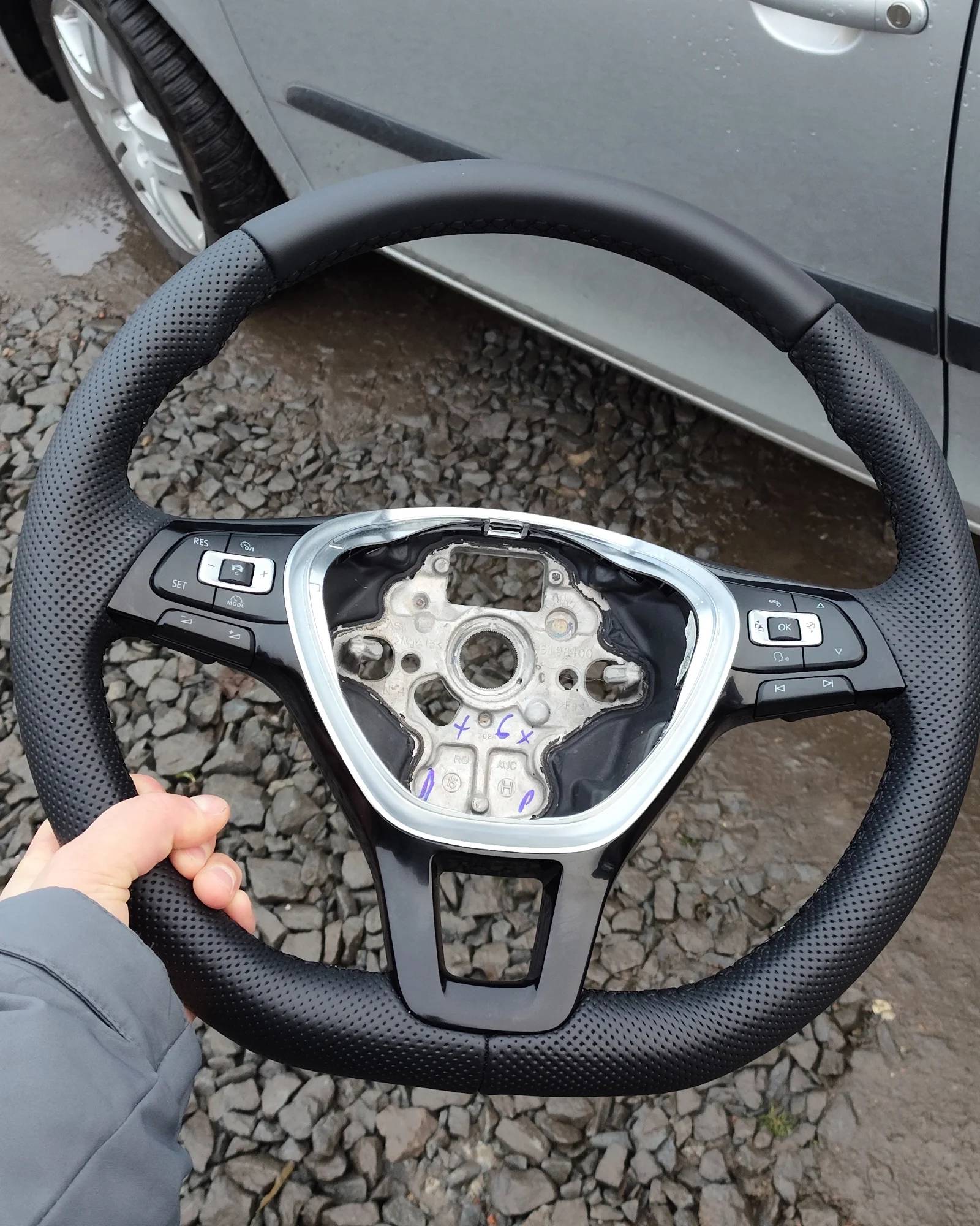 Перетяжка керма VW шкірою